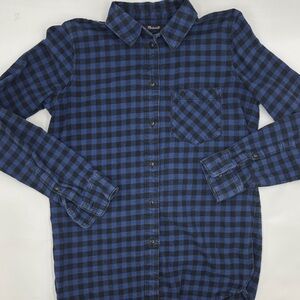 Madewell Blue Black Buffalo Plaid Slim Fit Button-Down Shirt